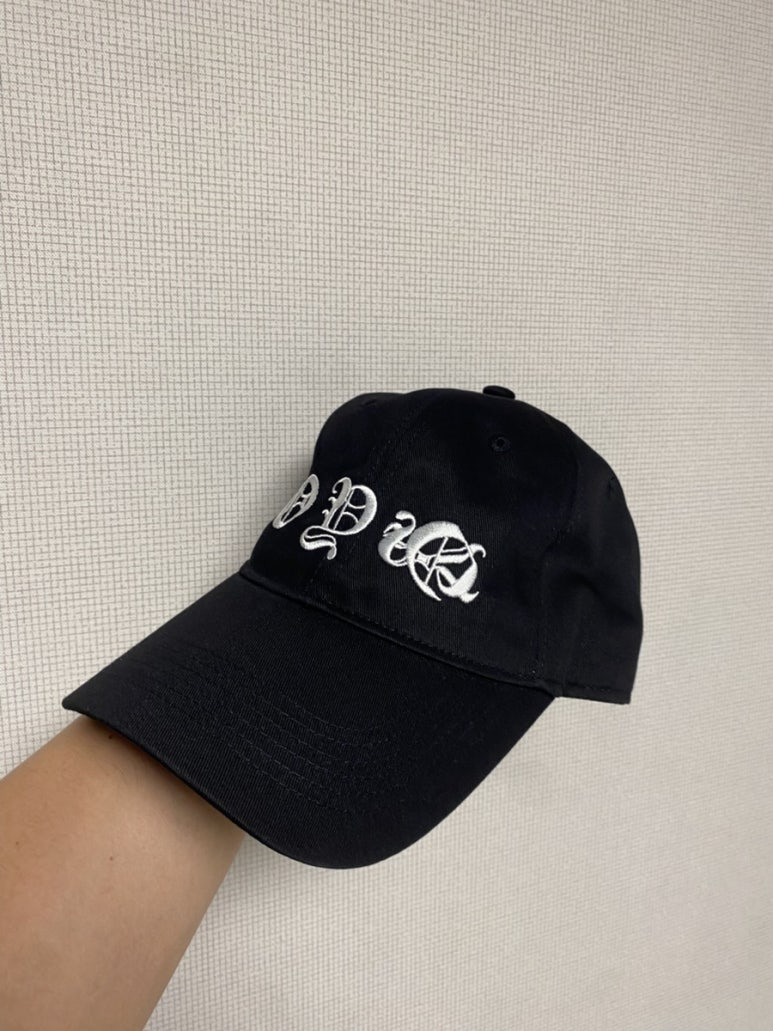 오와이(OY) 데빌 로고 레터링 볼캡 모자 블랙 BLACK