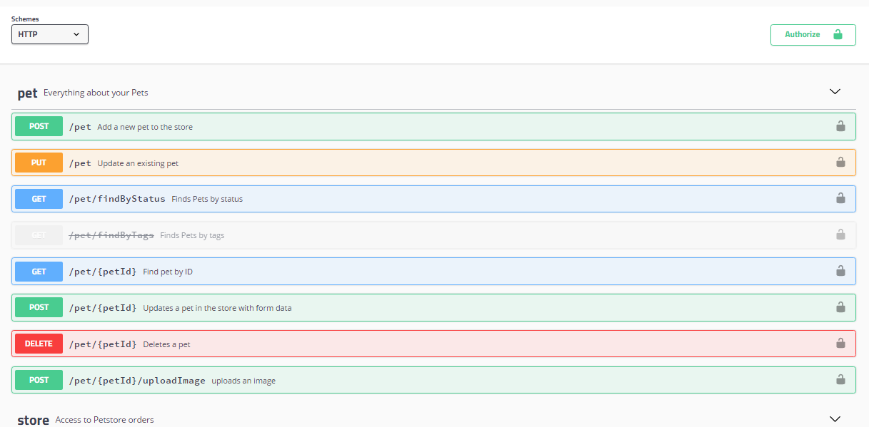 Swagger UI - API
