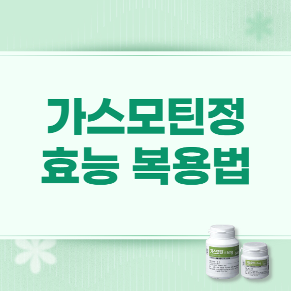 가스모틴정 5mg 효능 복용법 주의사항