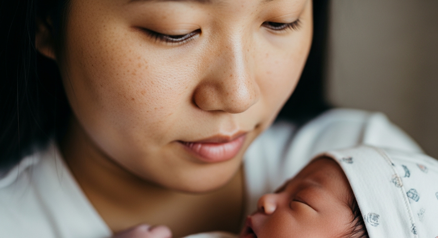 출산후 푸석해진 피부를 가진 산모