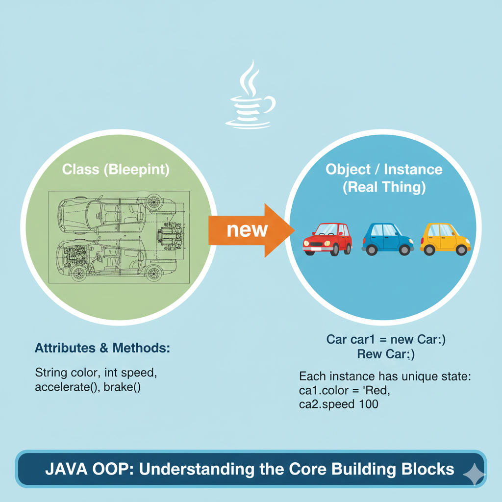 Java의 클래스와 객체(인스턴스) 차이