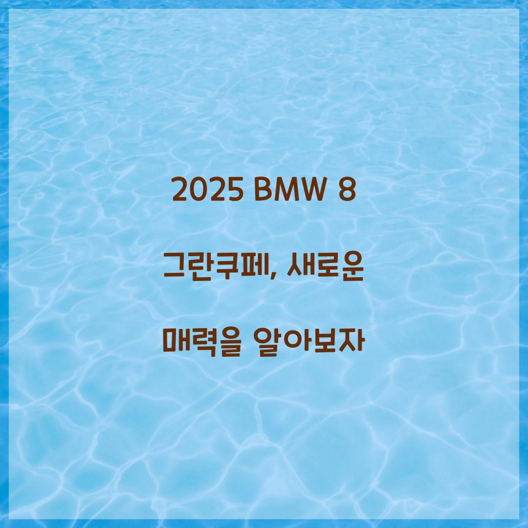 2025 BMW 8 그란쿠페