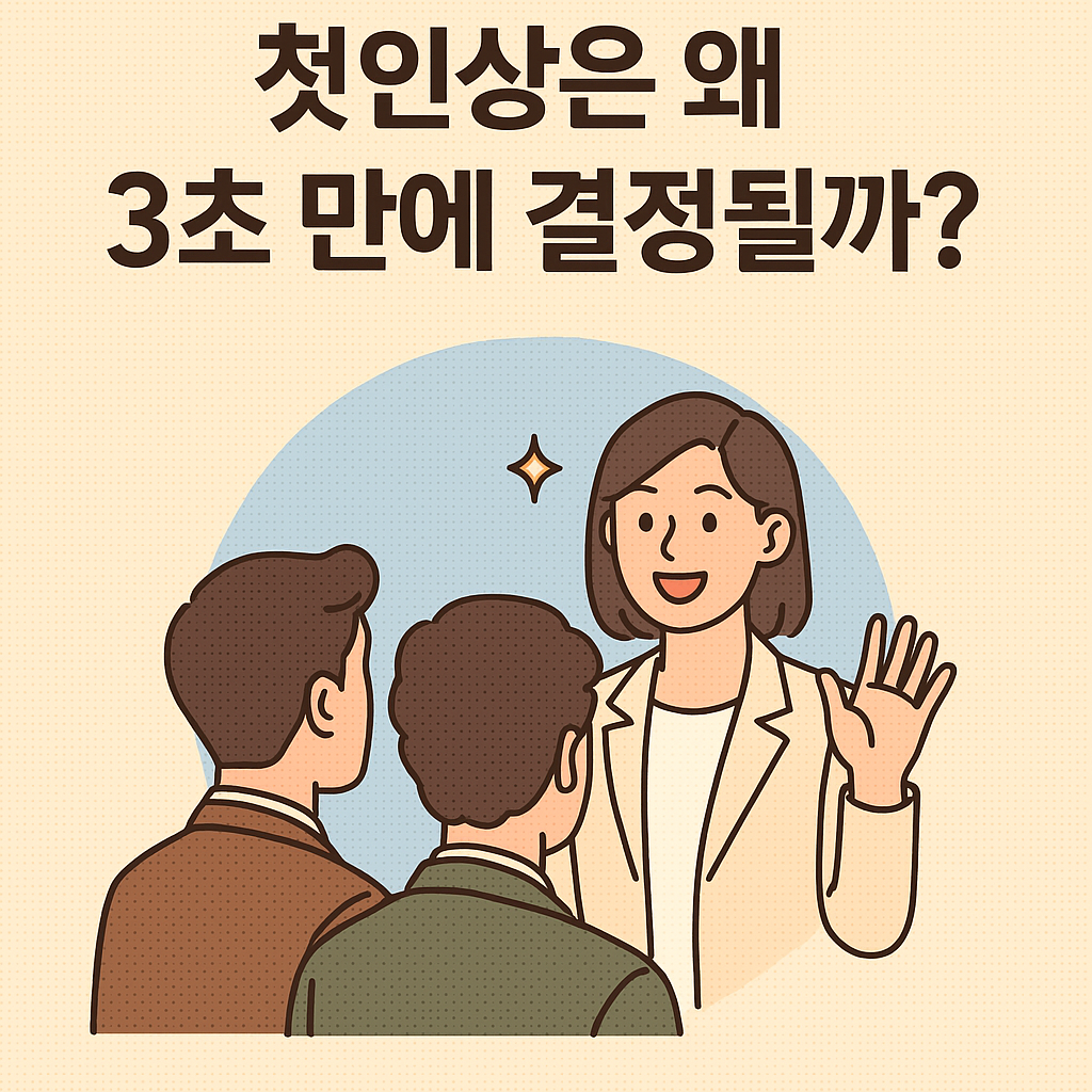 첫인상은 왜 3초 만에 결정될까?