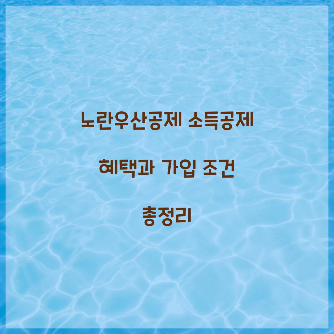 노란우산공제 소득공제