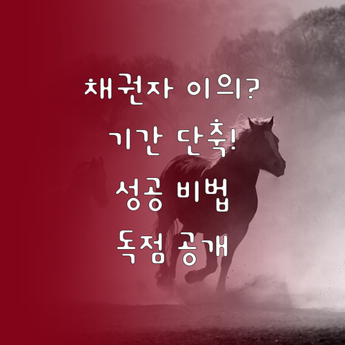 채권자 이의신청 대응을 통한 개인회생..
