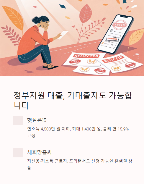 정부지원 대출 기대출자도 가능합니다