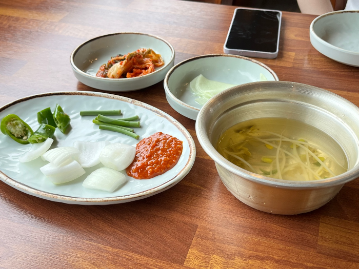 기본 상차림 모습