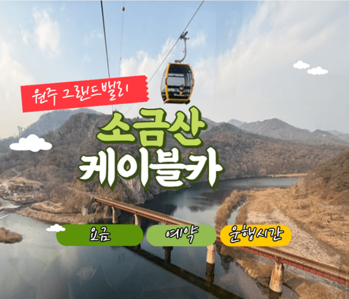 원주 소금산 케이블카 요금
