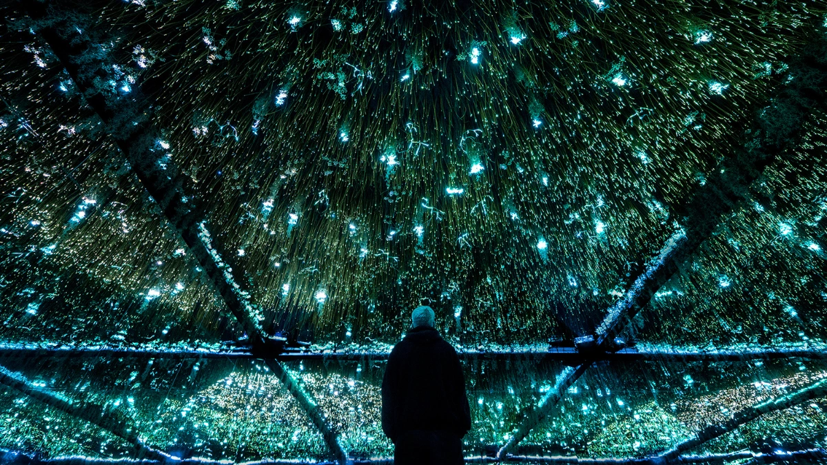 서울 야경 빛섬 축제 레이저아트 작품