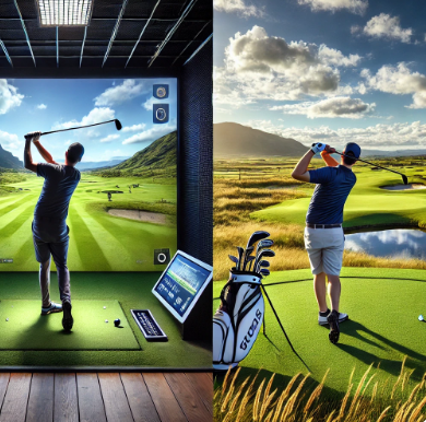 스크린골프 필드골프 비교사진