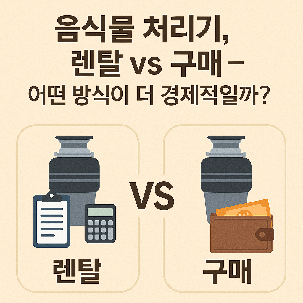 음식물 처리기, 렌탈 vs 구매 어떤 방식이 더 경제적일까?