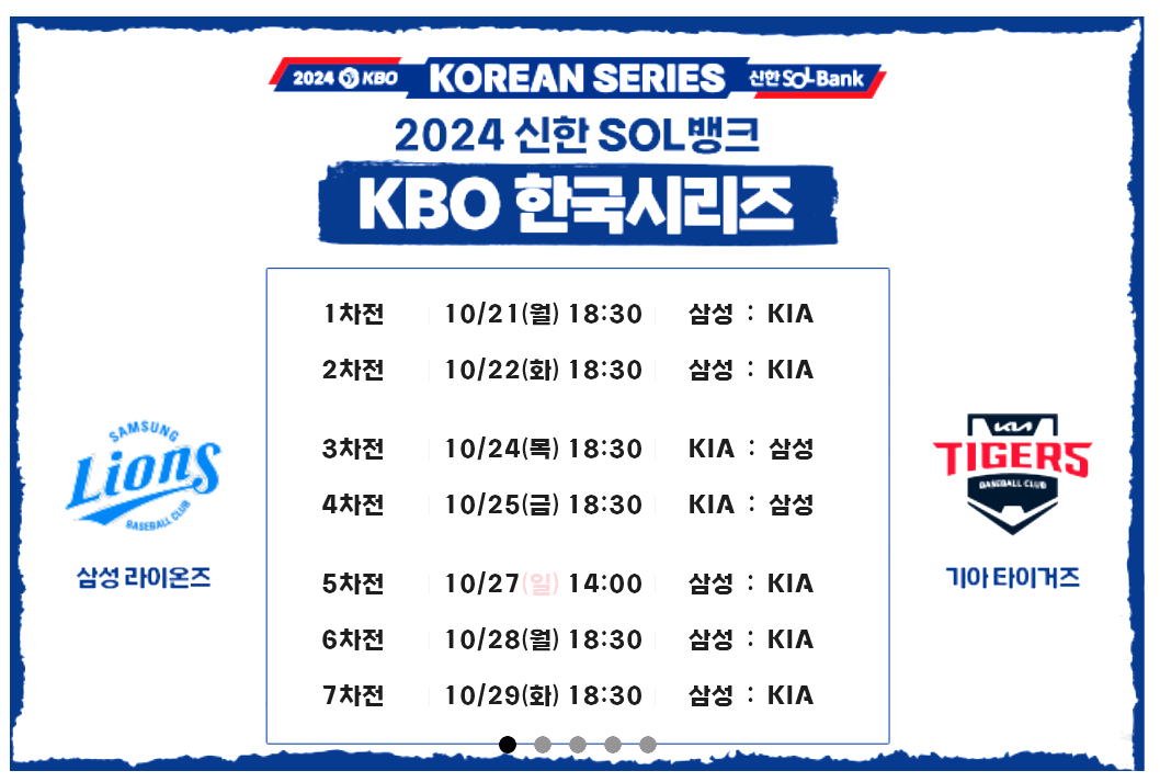 2024 KBO 신한 SOL Bank 한국시리즈