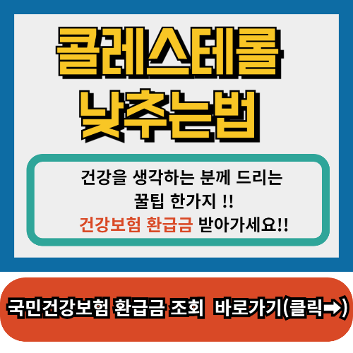 콜레스테롤낮추는방법,콜레스테롤 정상수치