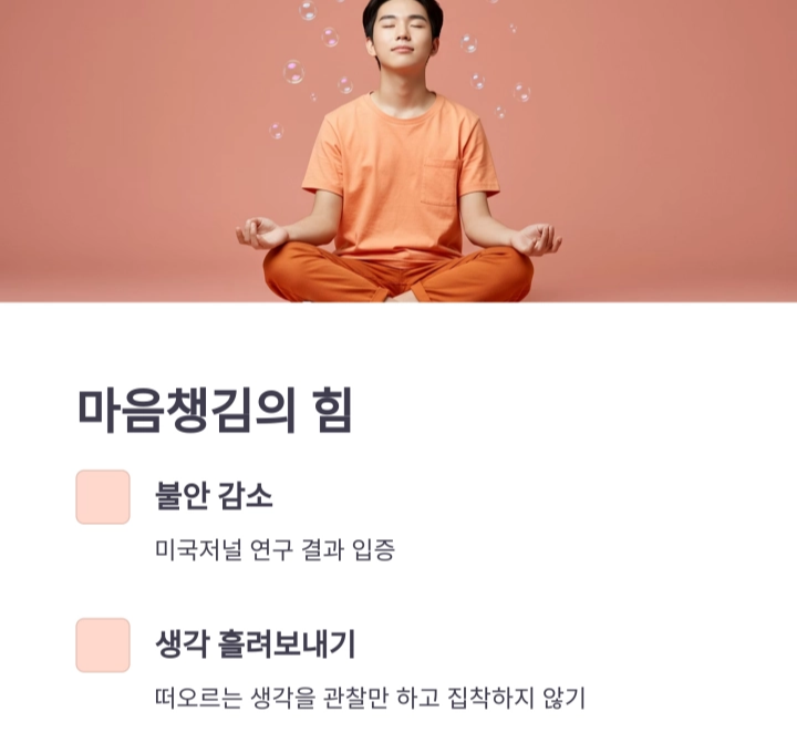 2030세대를 위한 스트레스 날리는 5분 명상법