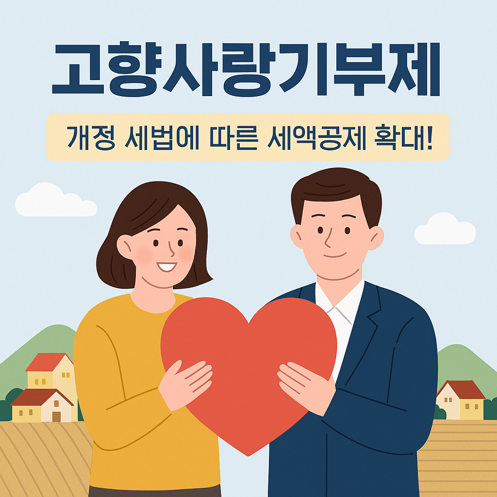 고향사랑기부제 세액공제 혜택 확대