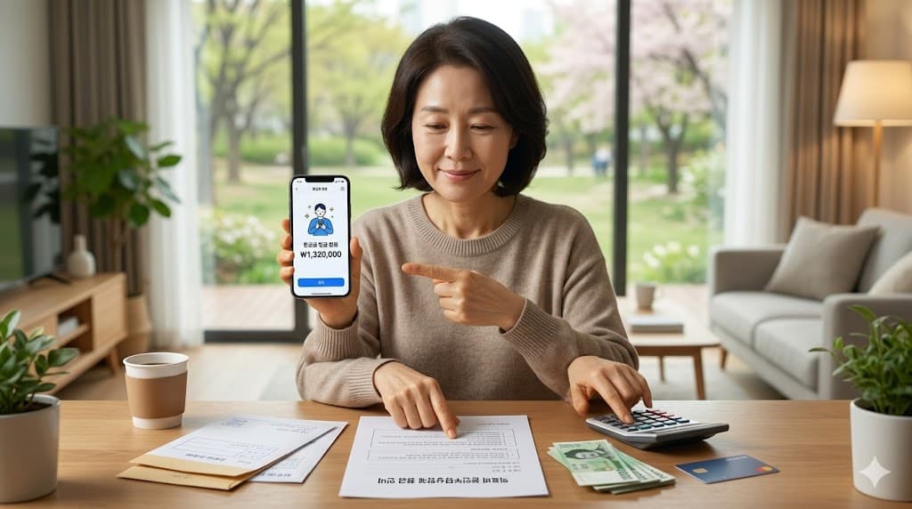 2026년 의료비 본인부담상한제 환급금을 확인하고 신청하는 건강보험 수혜자 이미지