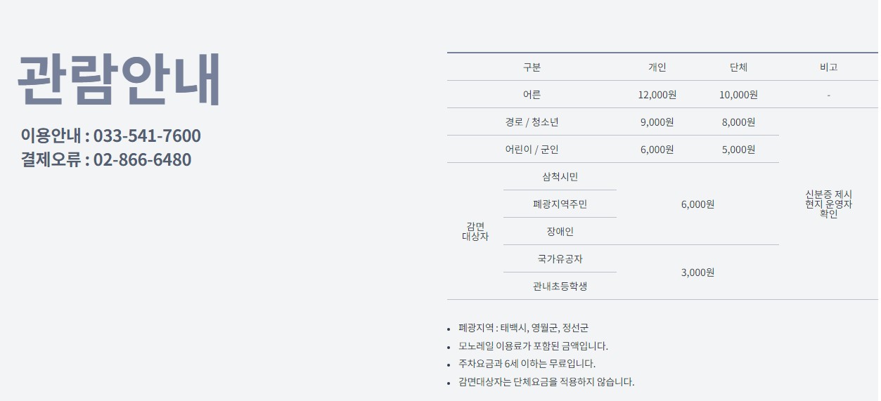 대금굴 예약방법