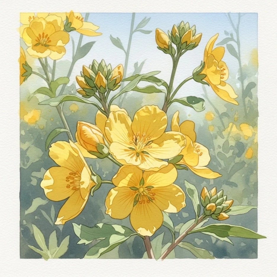 햇살 가득 머금은 활짝 핀 산수유꽃송이