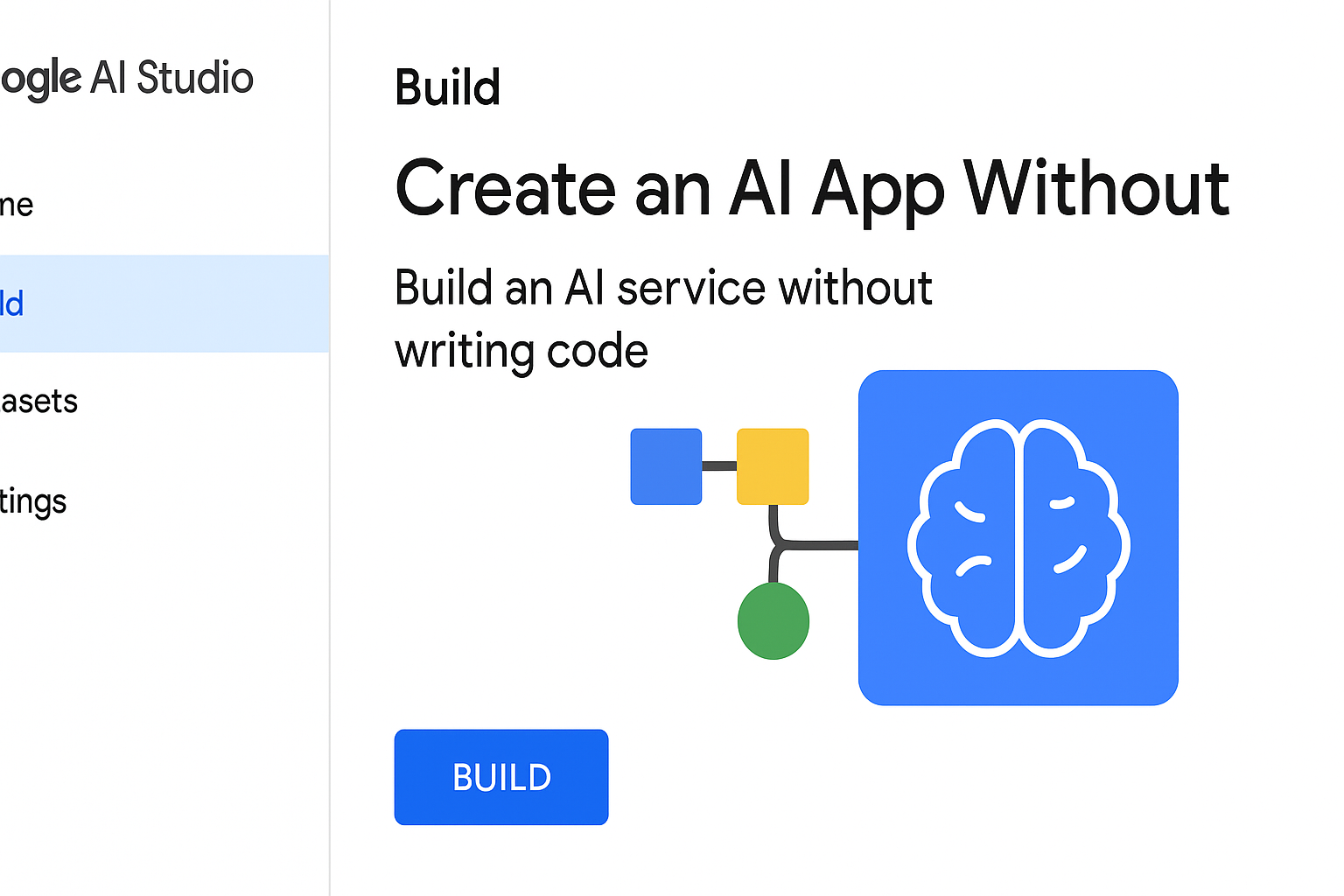 AI 앱 만드는 Build 기능 관련 이미지