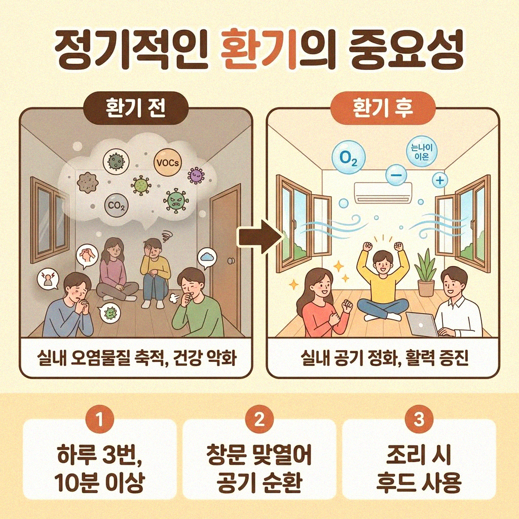 우리 집 공기, 답답할 틈 없게! 순환 습관 만들기