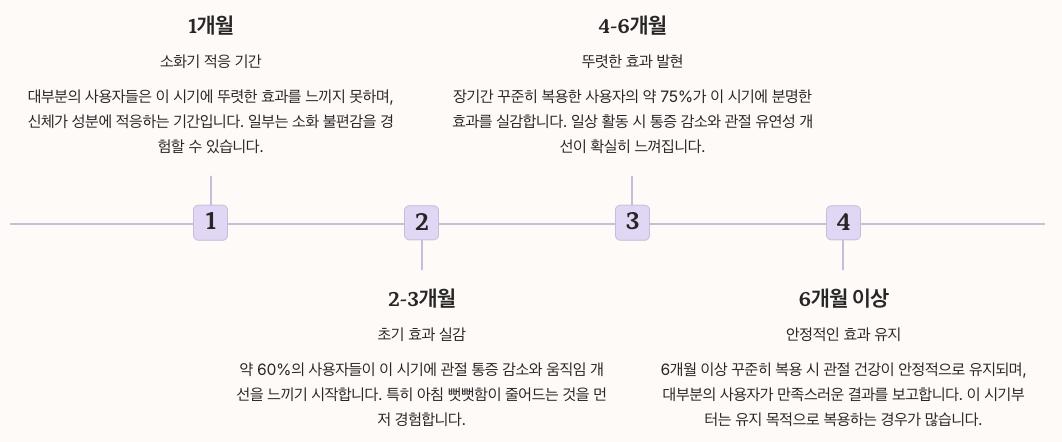 콘드로이친1200 후기 분석 - 효과 실감까지 소요시간 정리 이미지