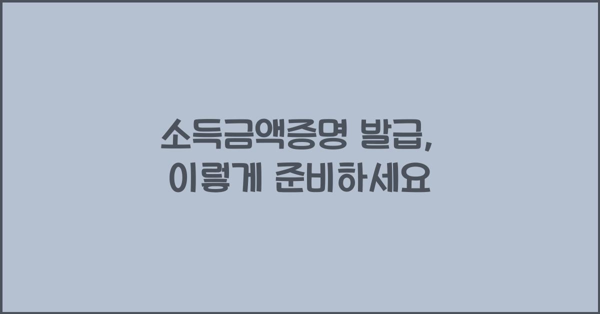 소득금액증명 발급
