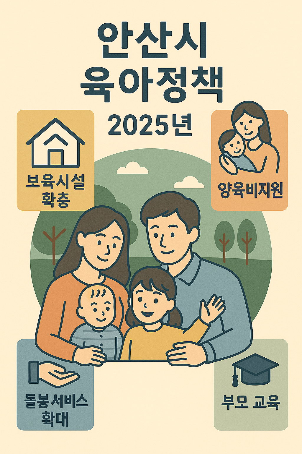 안산시 육아정책 2025 포스터