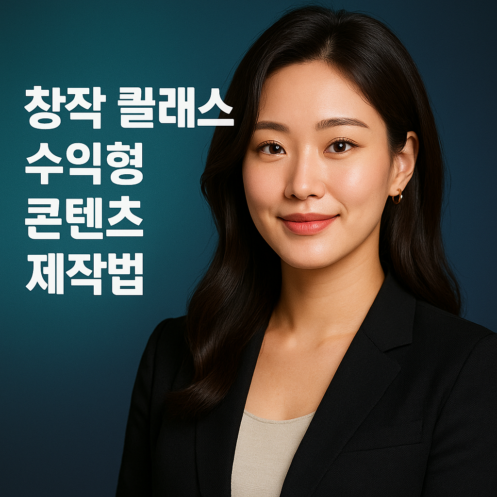 창작 클래스 수익형 콘텐츠 제작법