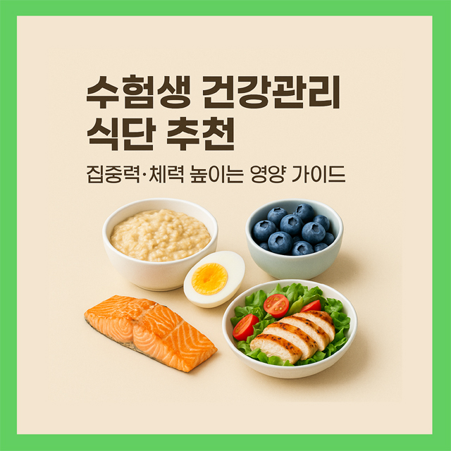 수험생 건강관리 식단 추천