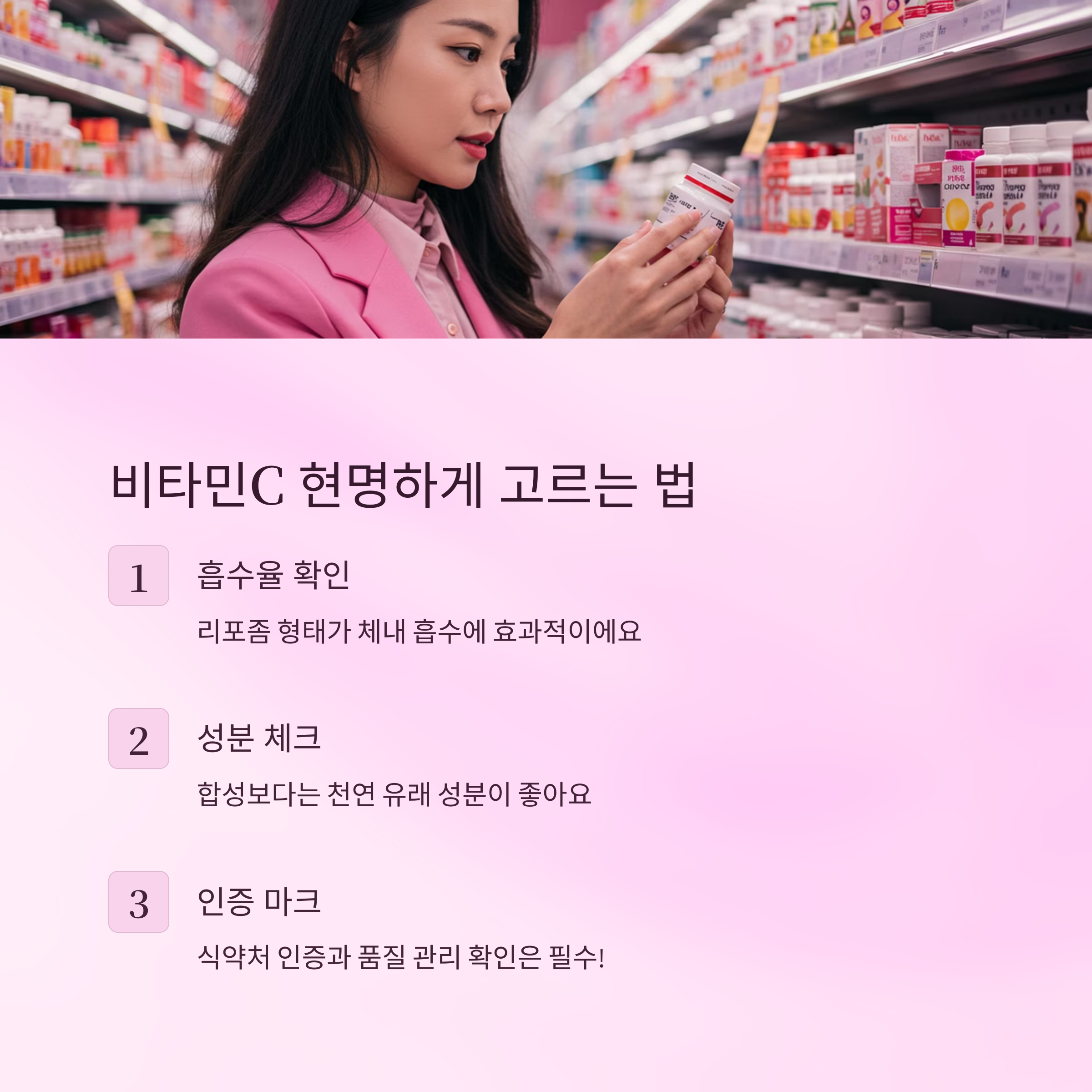 비타민C 고를 땐 이 3가지만 기억하세요