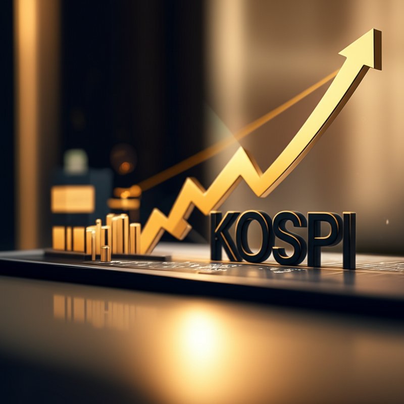 미국 증시 회복이 코스피에 미치는 긍정적 영향 미니어처 디오라마 스타일, 틸트시프트 효과