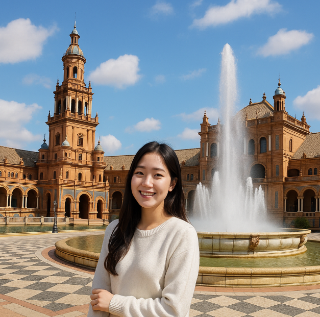 경주월드 스페인 광장에서 찍은 사진