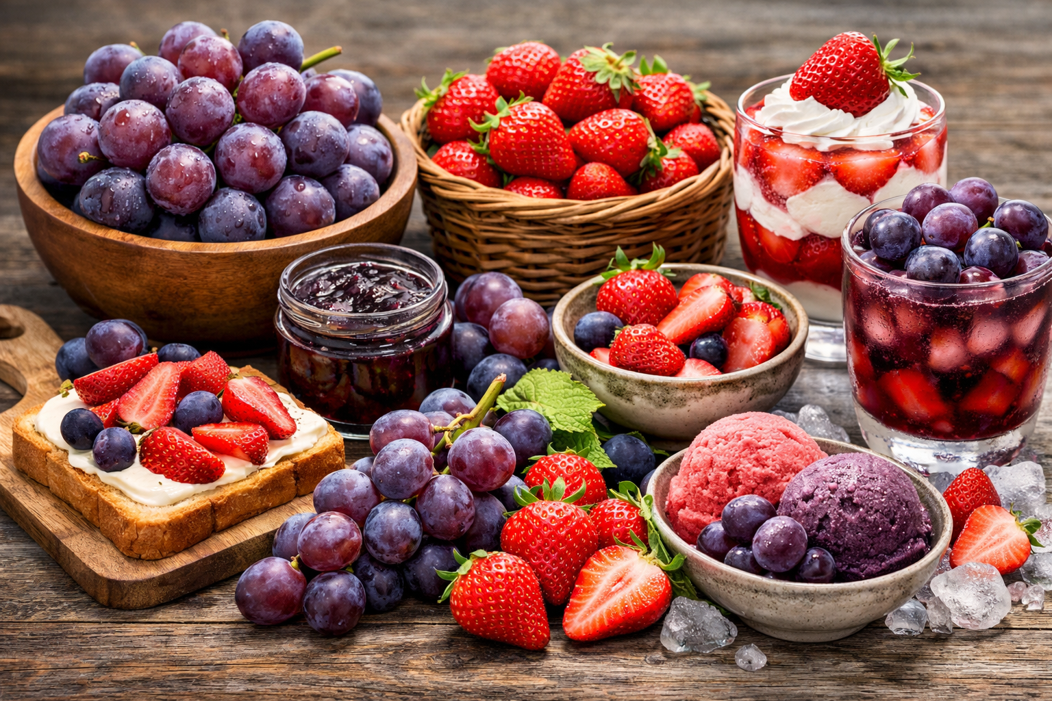 포도와 딸기 궁합