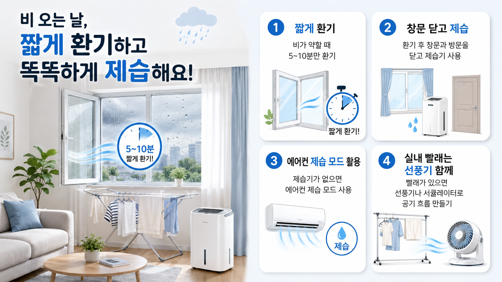 장마철 환기와 제습 방법