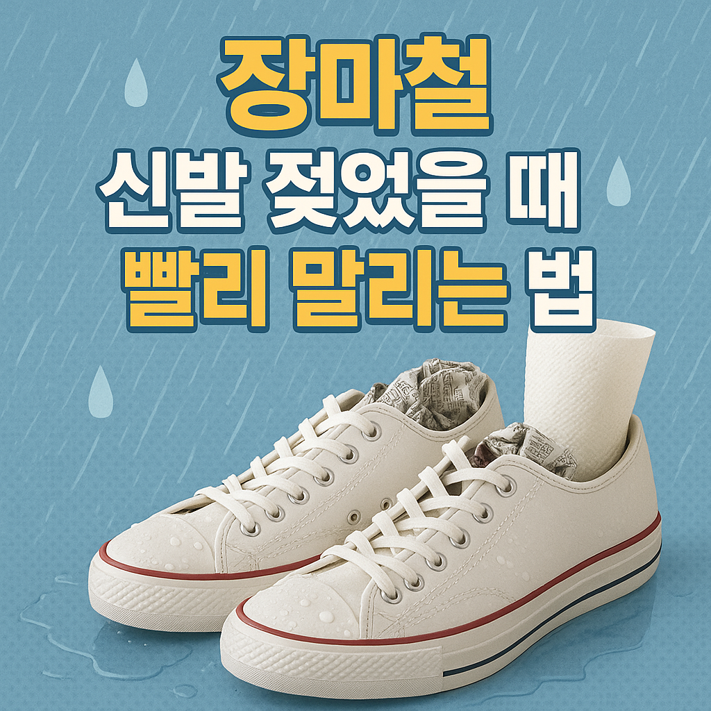 장마철 신발 젖었을 때 빨리 말리는 법