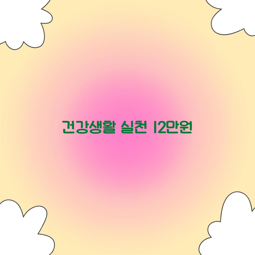 건강생활 실천 12만원