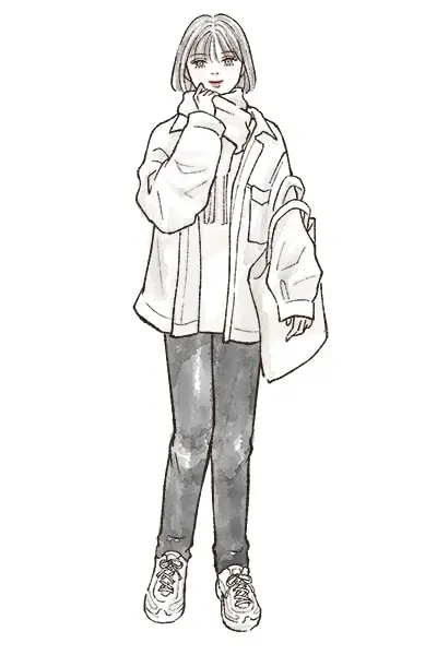 심플한 코디의 경우
