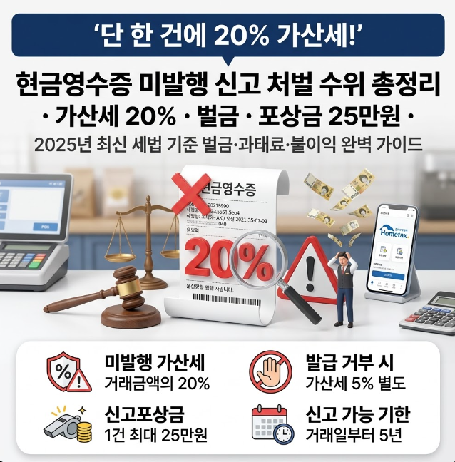 현금영수증 미발급 신고 처벌수위