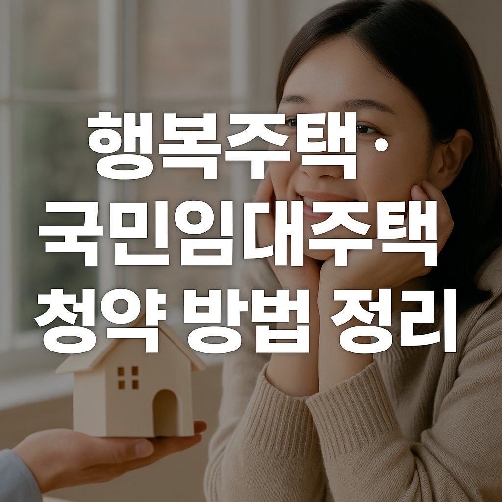 행복주택·국민임대주택 청약 방법 정리
