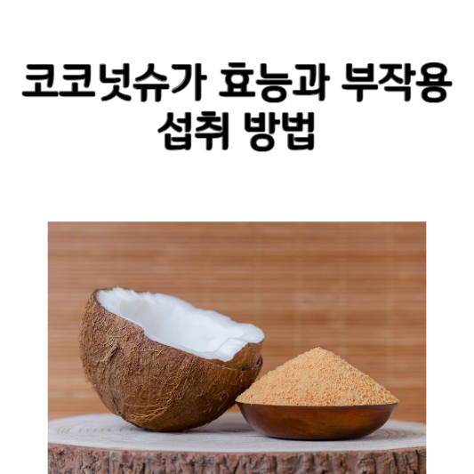 코코넛슈가 효능과 부작용 및 섭취 방법
