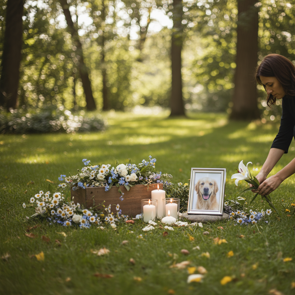 반려동물 장례중인 이미지