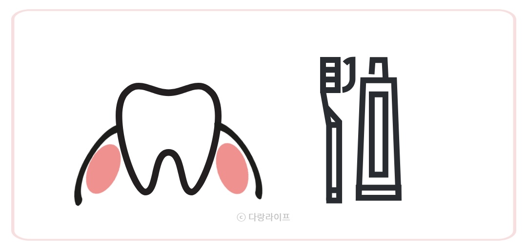 잇몸붓고아플때 잇몸통증 잇몸피 양치질