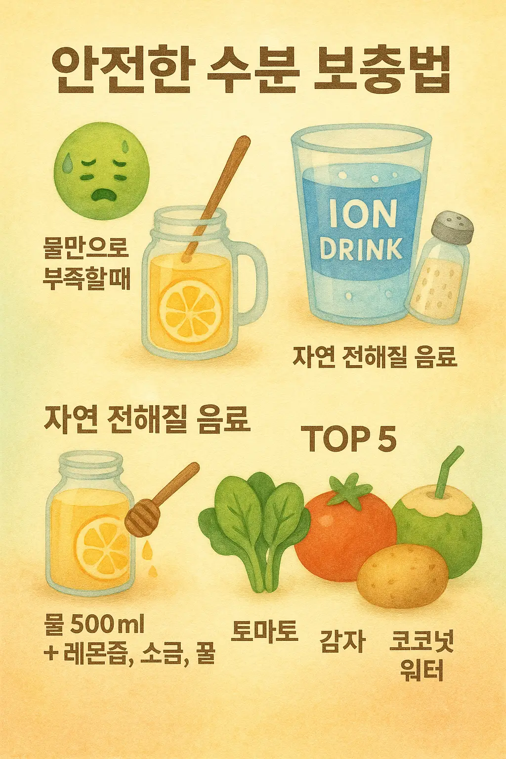 안전한 수분 보충법