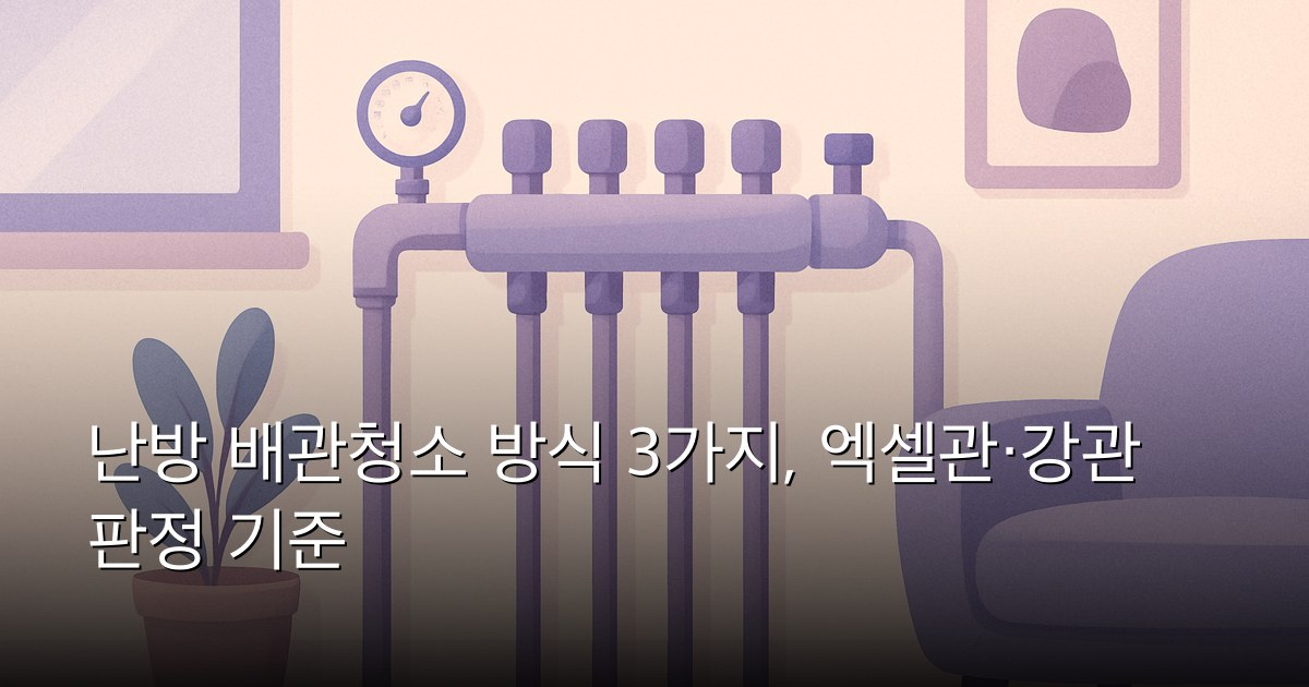 난방 배관청소 방식 3가지, 엑셀관·강관 판정 기준
