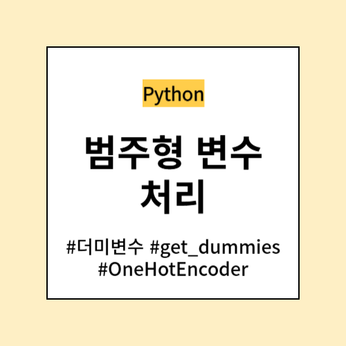 범주형 변수 처리