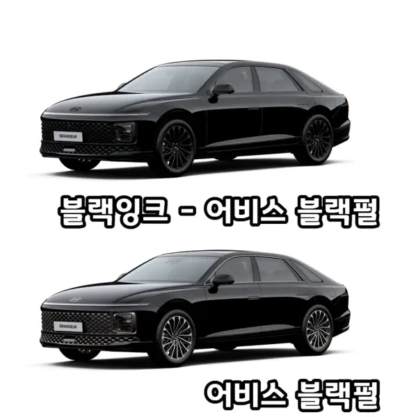 블랙색상비교