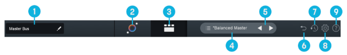 오존 10, Ozone 10 인터페이스(Navigating the Plug-in Interface)_Header controls
