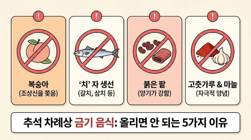차례상 금기 음식