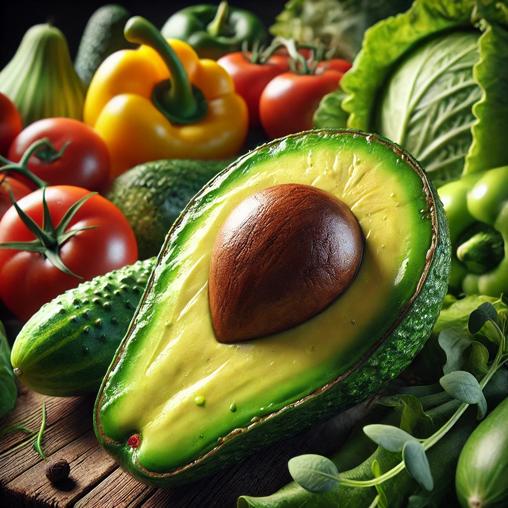 채소와 아보카도 오일