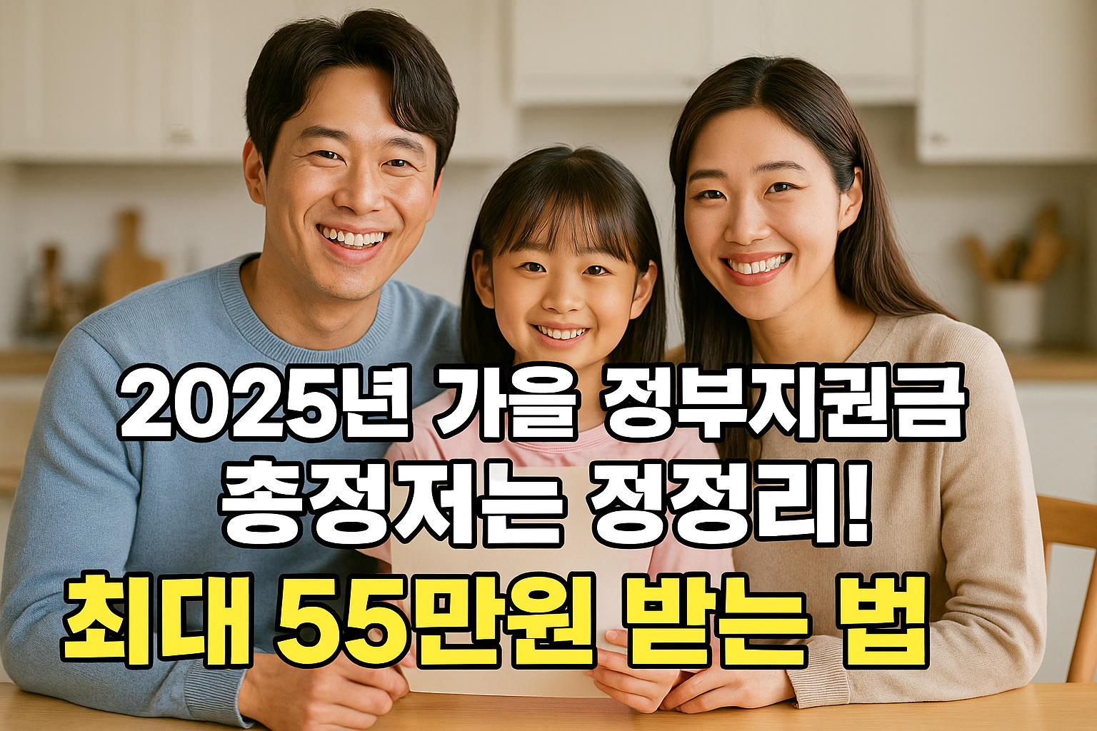 2025년 가을 정부지원금 총정리! 최대 55만원 받는 법 관련 이미지